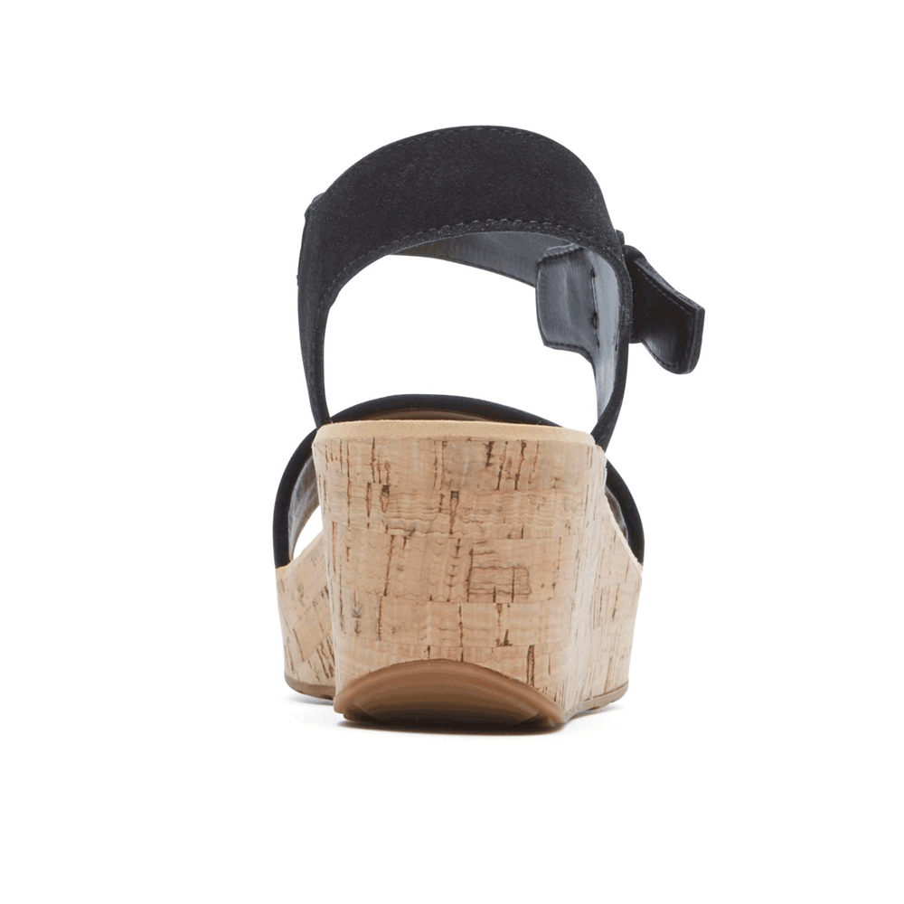 Rockport Sandaler Dam Svarta - Weekend Casuals Lanea Quarter-Strap - KNWTG7063